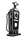 Silhouette of retro gas pump