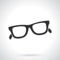 Silhouette of retro sunglasses horn-rimmed glasses