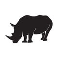 silhouette of a rhinoceros. Vector illustration decorative design