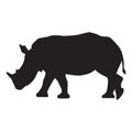 silhouette of rhinoceros. Vector illustration decorative design