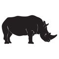 silhouette of rhinoceros. Vector illustration decorative design