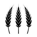 Silhouette rice plant symbol