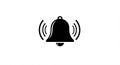 Ringing Bell Icon Vector Illustration Isolated on White Background Royalty Free Stock Photo