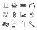 Silhouette Road, navigation and travel icons