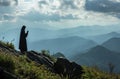 Solitude in mountain prayer