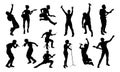 Silhouette Rock or Pop Band Musicians Royalty Free Stock Photo