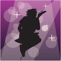 silhouette of a rocker. Vector illustration decorative design