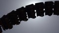 Silhouette Of Roller Coaster Rails Royalty Free Stock Photo