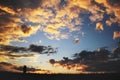 Romantic young couple kissing on sunset Royalty Free Stock Photo