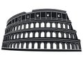 Silhouette of Rome Colosseum Royalty Free Stock Photo