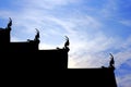 Silhouette roof thai temple Royalty Free Stock Photo