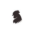 Silhouette Rooster Chicken Poultry Farm Logo design