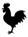 Silhouette of rooster