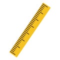 Silhouette with ruler flat yellow
