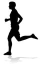 Silhouette Runner Man Sprinter or Jogger Person