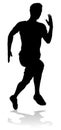 Silhouette Runner Man Sprinter or Jogger Person