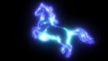 Silhouette of a running horse animation