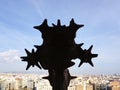 Silhouette of the Sagrada FamÃÂ­lia sculpture