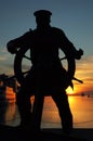 Silhouette of the Sailor`s Memorial,