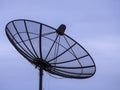 Silhouette satellite dish Royalty Free Stock Photo