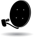 Silhouette satellite dish Royalty Free Stock Photo