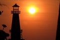 Silhouette scene of toy light house