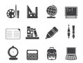 Silhouette School and education icons
