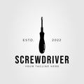 silhouette screwdriver electric awl logo vector illustration design Royalty Free Stock Photo