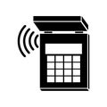 silhouette security system alarm icon Royalty Free Stock Photo