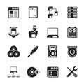 Silhouette Server Side Computer icons Royalty Free Stock Photo