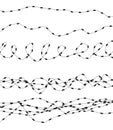 Silhouette of severe obstacle. Barbed wire fencing. Vector Illustration Royalty Free Stock Photo