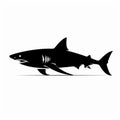 Clean Design Shark Silhouette Illustration On White Background Royalty Free Stock Photo