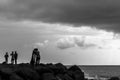 Silhouette shot of bandra bandstand