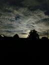 A silhouette shot after an evening storm, Dawlish, Devon, UK