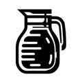 Silhouette simple bottle vector icon