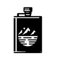 Silhouette simple bottle vector icon