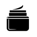 Silhouette simple bottle vector icon