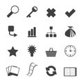 Silhouette Simple Internet and Web Site Icons