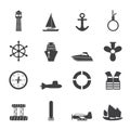 Silhouette Simple Marine, Sailing and Sea Icons