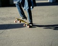 Silhouette skateboarder jumping in city Royalty Free Stock Photo