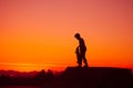 Silhouette of Skateboarder at Sunset