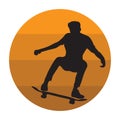 silhouette of a skater. Vector illustration decorative design Royalty Free Stock Photo