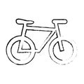 Silhouette sketch blurred eco bike