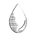 Silhouette sketch blurred water drop Royalty Free Stock Photo