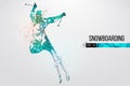 Silhouette of a skier jumping isolated. Vector illustration