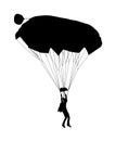 Silhouette skydiver parachutist Royalty Free Stock Photo