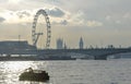 Silhouette skyline of the London landmarks Royalty Free Stock Photo