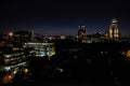 Silhouette Skyline looking over Sandton City and surrounding business district at Night