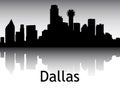 Silhouette Skyline Panorama of Dallas Texas