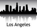 Silhouette Skyline Panorama of Los Angeles California